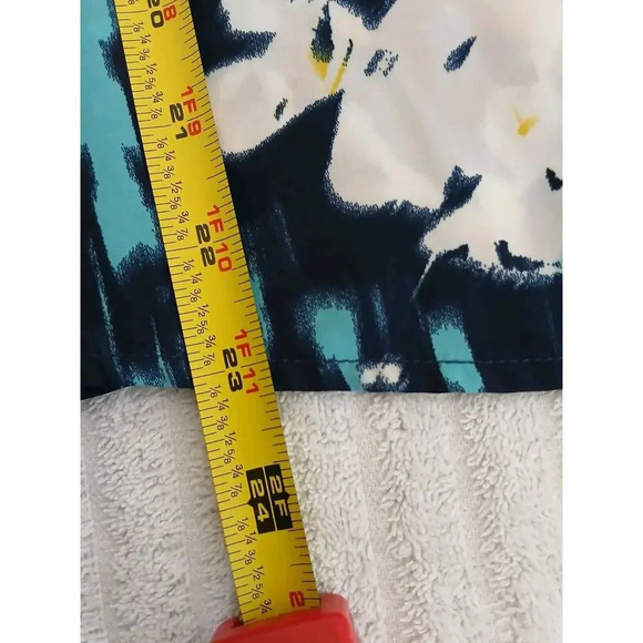 Banana Republic Womens Blouse Adult Small Blue Yellow Flowers - Picture 7 of 12